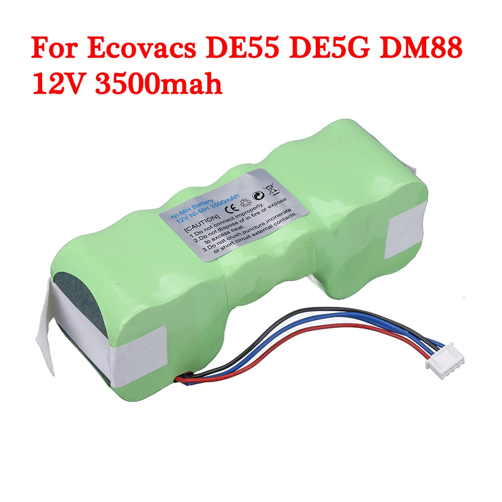 

12V 3500mah Ni-MH Rechargeable Batteries Replaceable For ECOVACS DE55 DE5G DM88 DD35 DG710 DG716 Vacuum Cleaner Battery spare