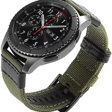 Для samsung Galaxy Watch 46 мм gear S3 Frontier классический ремешок 22 мм нейлон с кожаным ремешком браслет для huawei часы GT полосы