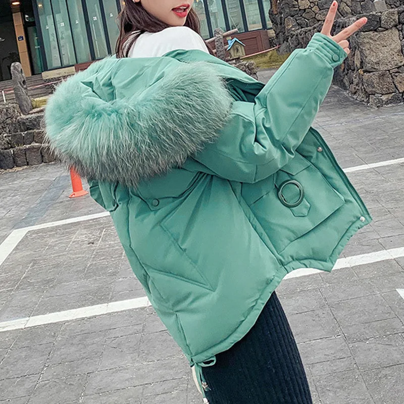 Artiee толстовки с длинным рукавом розовая парка пальто для женщин осень зима хлопок на молнии сладкий женский карман пальто меховой воротник верхняя одежда