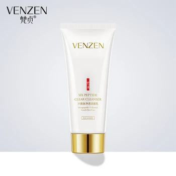 

VENZEN Six peptides Cleanser Deep Clean Shrink Pores Oil control Hydrating Whitening Gentle Foaming Cleanser 100g