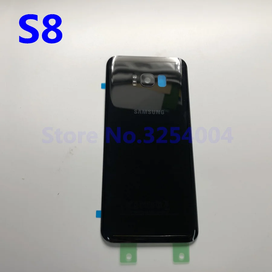 Чехол на заднюю батарейку для samsung Galaxy S8 G950 G950F G950FD Задняя стеклянная крышка корпуса+ клей+ стеклянная рамка для объектива камеры