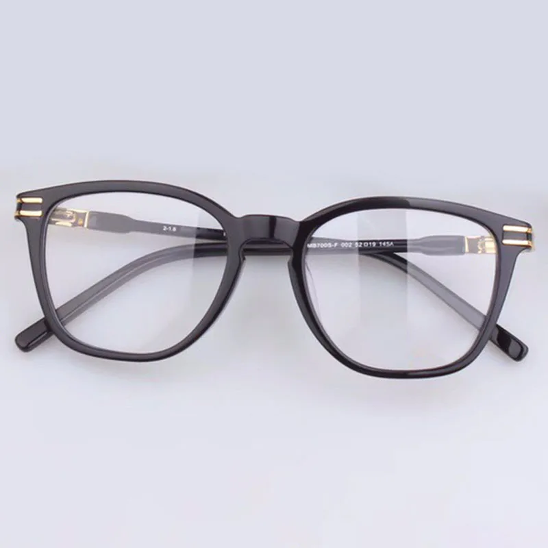 No2 Eyeglasses Новинка, квадратная оправа для очков для мужчин, высокое качество, ацетат, смешанный сплав, оправа, оптическая оправа для мужчин, высокое качество, ретро очки - Цвет оправы: No2 Eyeglasses