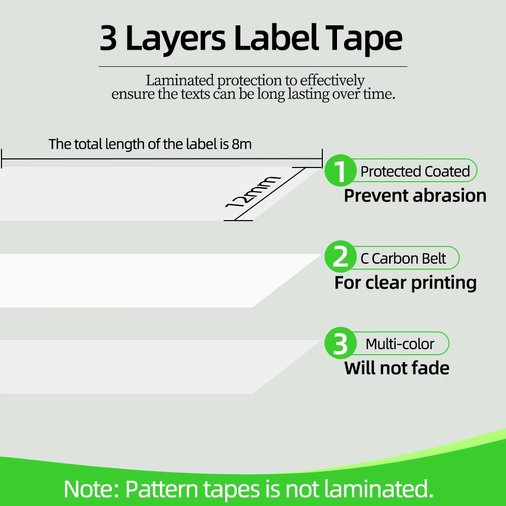 3PK Pita Label Laminasi Kompatibel untuk Pita Printer Label Brother TZe-231  6Mm 9Mm 12Mm 18Mm 24Mm untuk Pembuat Label PTH110 PTD210