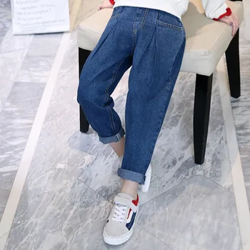 

Teenage Girls Harem Jeans Solid Color Spring Autumn Kids Girls Outfit