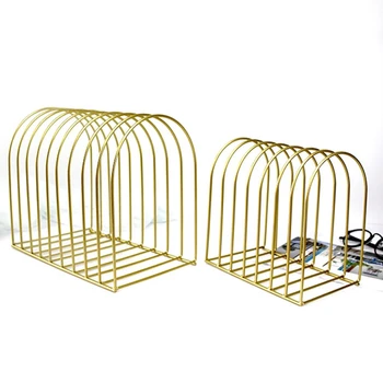 

Creative Simple File Organizer Wrought Iron Book Stand Storage Stationery Student e Ornaments