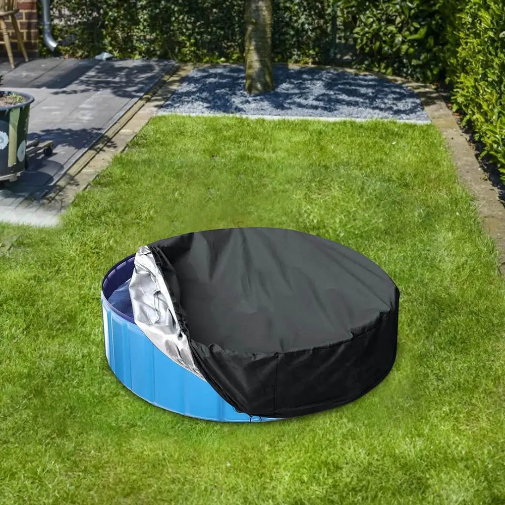 Foldable Pool Covers Kiddie Pool Dust Cover For Pet Bath Pool Round Pool Cover Solar Tarpaulin Swimming Pool Protection Cover advertising printing cloth splicing pvc tarpaulin tarpaulin welding machine ironing automatic welding machine