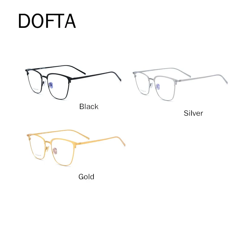 DOFTA Pure B титановые очки, оправа для женщин, квадратные очки по рецепту, очки, Ретро стиль, близорукость, оптические очки для мужчин 7026