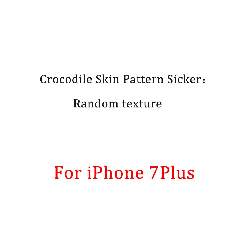 For iphone 7 Plus Наклейка для телефона для iPhone Xs Max Xr X Xs 6 7 8 6S 7/8 Plus Аллигатор Змеиный сотовой камень, алмаз текстура ПВХ скины стикер s - Цвет: For iphone 7 Plus