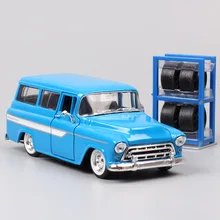 1/24 Jada Bigtime классика GM 1957 Шевроле SUV спортивные Diecasts автомобили металлические модели весы игрушки Бесплатные Шины