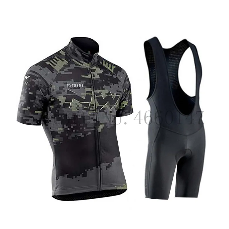 Men Cycling Jersey Set Pro Team Nw Breathable Bicycle Cycling Clothing Mountain Bike Maillot Ropa Ciclismo Bib Shorts Set