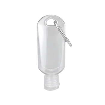 

10pcs/lot 50ml Home Office Bathroom Climbing Transparent Perfume Hand Wash Refillable Empty Bottle With Key Ring Travel Portable