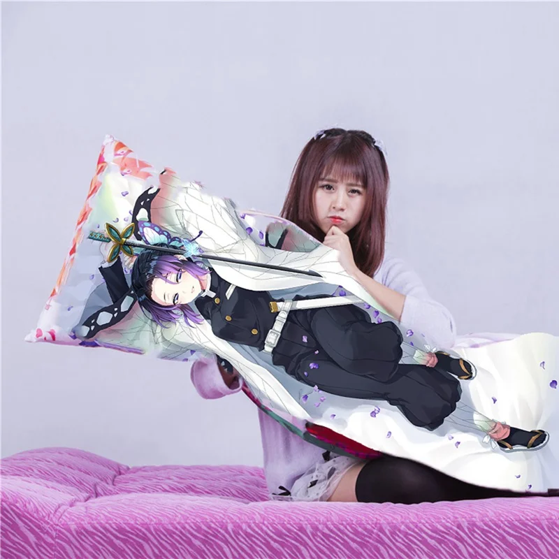 Дизайн Dakimakura Demon Slayer: Kimetsu No Yaiba аниме Kochou Shinobu Dakimakura обнимающий чехол для подушки Kamado Nezuko