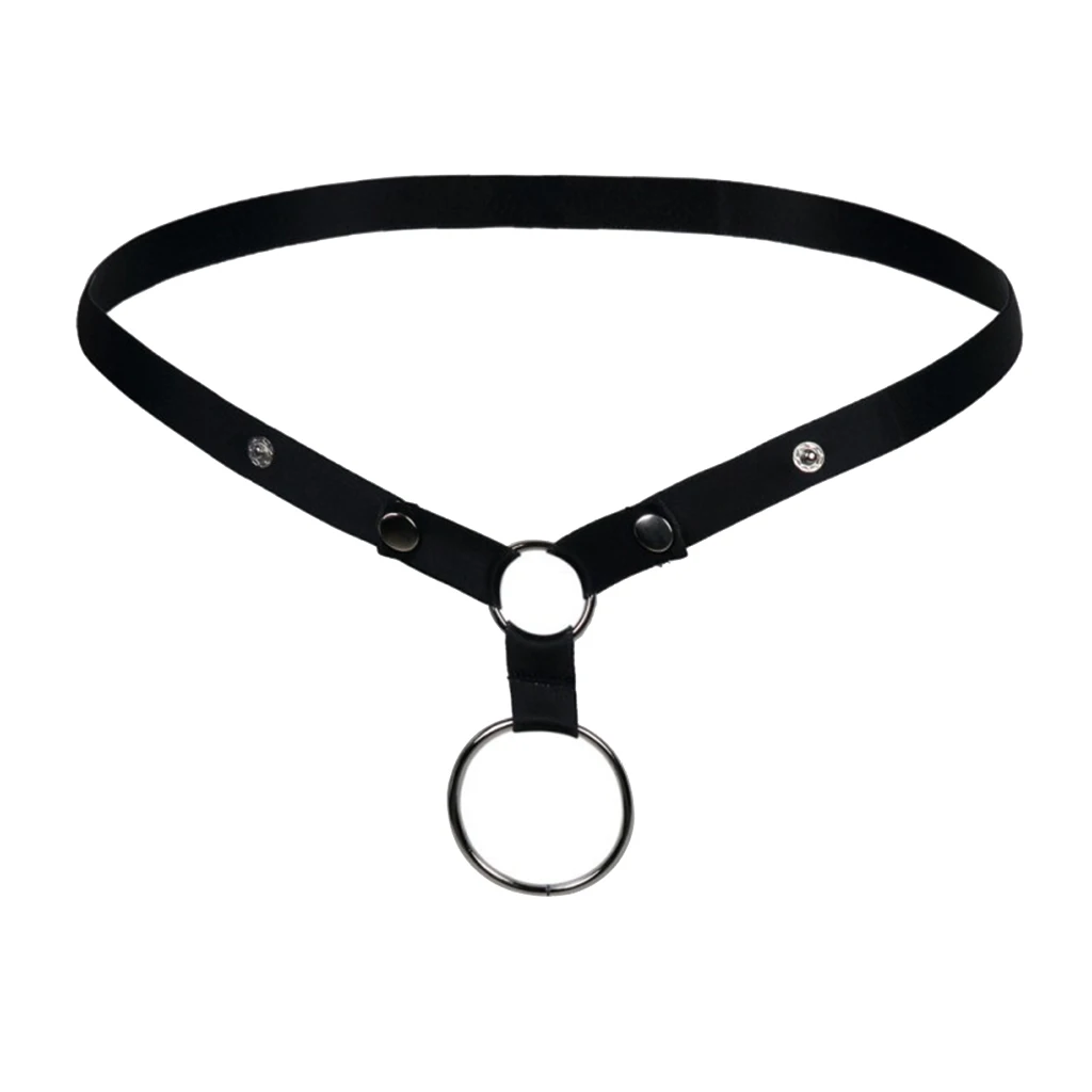  gay sexy underwear Men's Scrotal Support Briefs G-String Metal Ring T-back Thong Tangas hollow out open crotch underpants