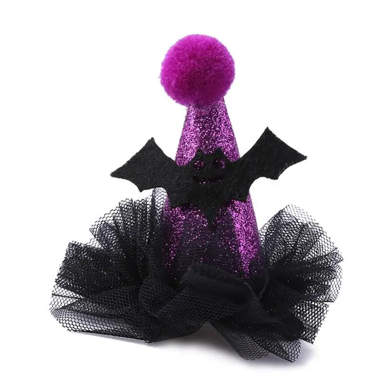 Purple 5 шт. Мультяшные зажимы для волос, рождественские шпильки для маленьких девочек, отличные технологии производства металла, заколки для волос, бант для волос - Цвет: Purple