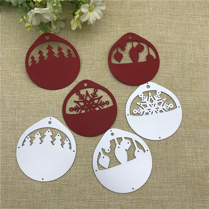 

3pc/set Christmas bell snowflake Frame Metal Cutting Dies For DIY Scrapbooking Album Embossing Paper Cards Decorative Crafts