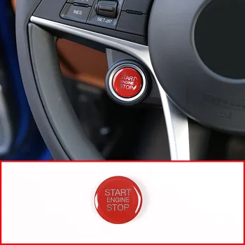 

1PC ABS Button Switch Cover For Alfa Romeo Giulia Stelvio Car Engine Start Stop Push Button Ring Trim 3 Colors