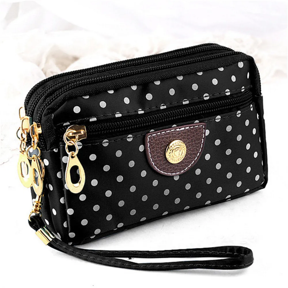 

Women Wallet Zipper Canvas Trifold Wallets Fashion Lady Coin Purse Clutch
