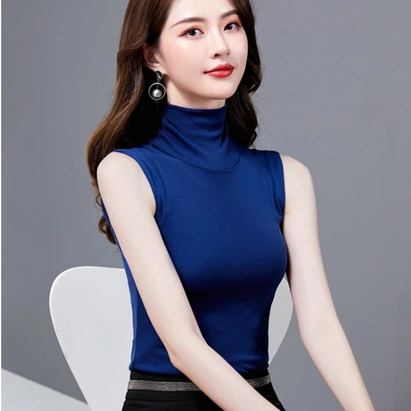 TingYiLi Turtleneck Sleeveless Top 