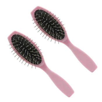 

2Pcs Massage Hair Brush, Steel Tooth Comb Pro Anti-Static Brush for Salon Scalp Massage Styling Tool-ABVP