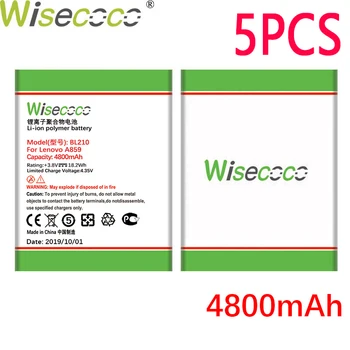 

WISECOCO 5PCS BL210 4800mAh Battery For Lenovo A536 A606 S820 S820E A750E A770E A656 A766 A658T S650 Phone+Tracking Number