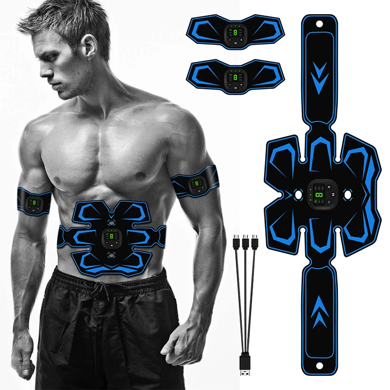 EMS тренажер для мышц электронный стимулятор мышц пояс перезаряжаемый массажер для тела AB тренажер для мышц стимулятор фитнес-массажер
