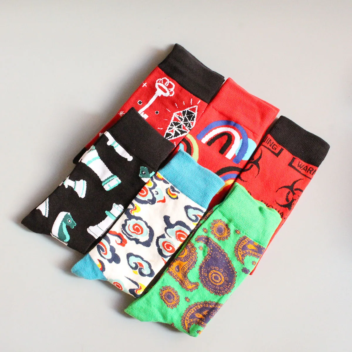 2021 New Style Men Cotton Socks Harajuku Funny Casual Happy Cute Colorful Novelty Socks Women and Men Wedding Accessories Gift
