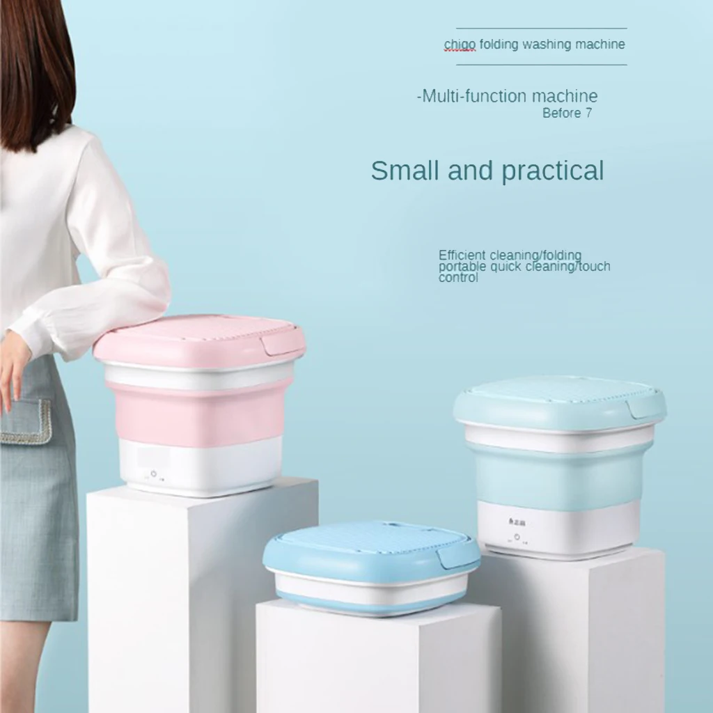 Plastic Electric Mini Household Washing Machine Foldable Portable Travel Laundry Machine