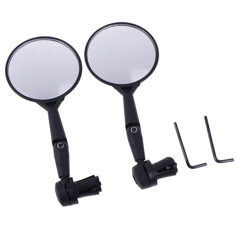 Bicycle Rearview Mirrors Wide-angle Convex Mirror Cycling Silicone Handle