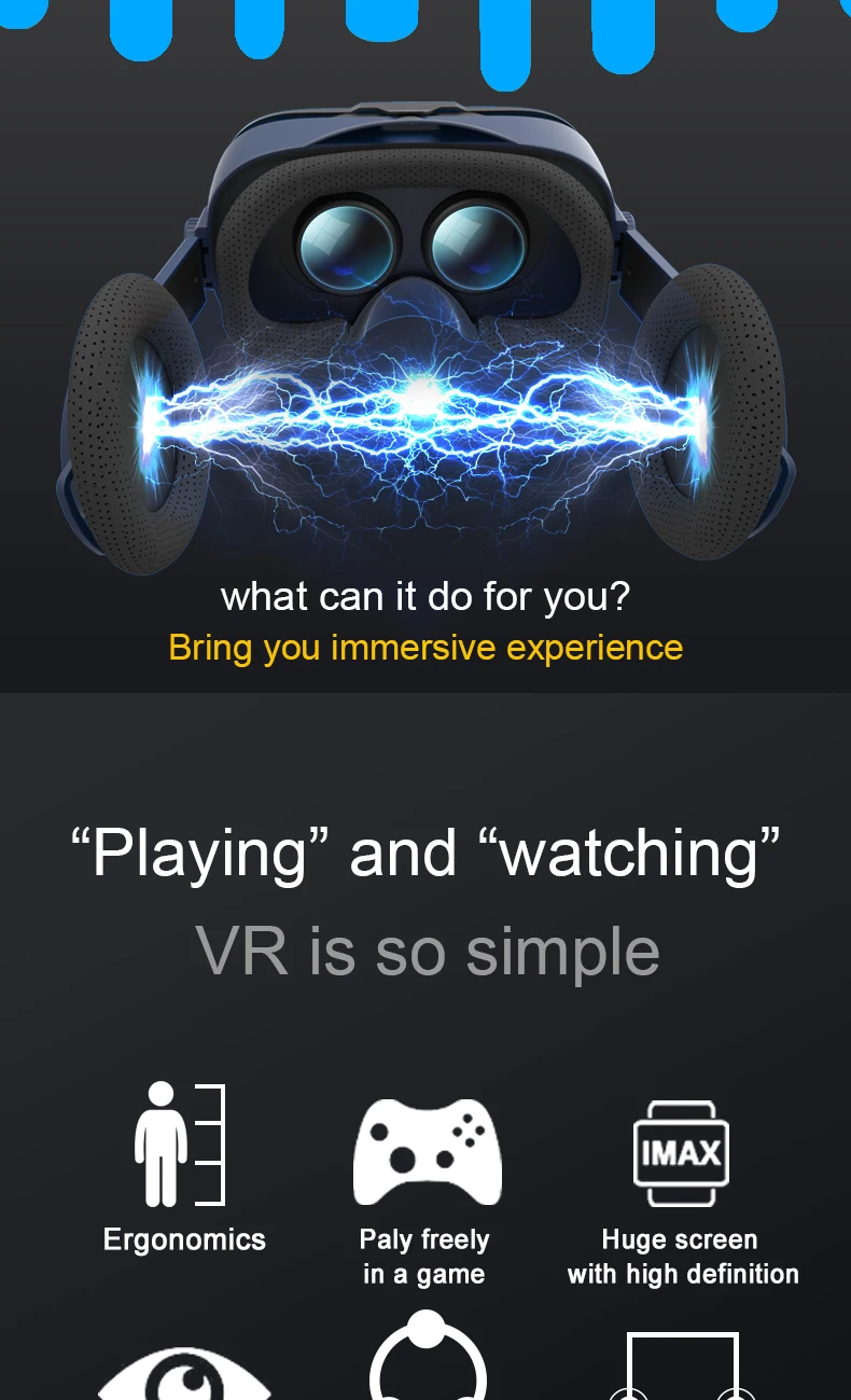 FiiT VR 2F VR виртуальной реальности 3D очки стереонаушники+ смарт Bluetooth беспроводной пульт дистанционного управления геймпад для 4,0-6,3 дюймов