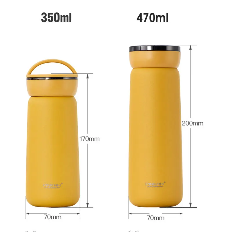 PINKAH 350ml Thermos 316 Stainless Steel Vacuum Flask Portable Travel Mug Thermos Cup With Tea Coffee Filter Insulated Water Cup images - 6