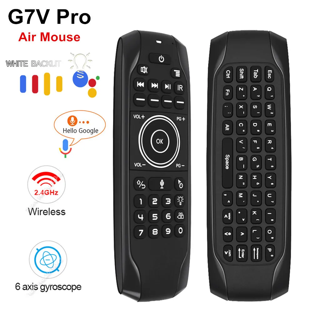 Оригинальная мини клавиатура G7V Pro с подсветкой ИК обучение 2 4G Беспроводная