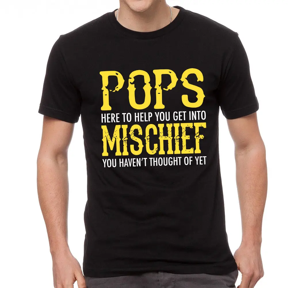 Pops Here to Help You Mischief T-shirtShort Sleeve TOP TEE Fashion Summer Top Tee |