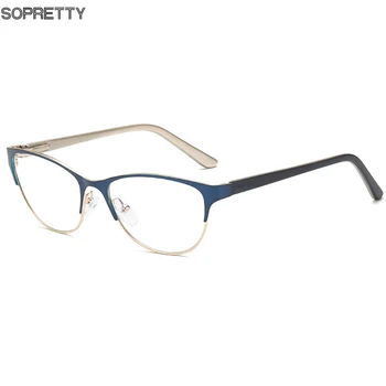 

Women Men Optical Computer Cat Eye Myopia Glasses Frame, Ultralight Eyewear Anti-Reflective Prescription Glass Frames F8010