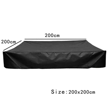 

Square Dustproof Protection Sandbox Cover Waterproof Sandpit Pool Cover with Drawstring DTT88