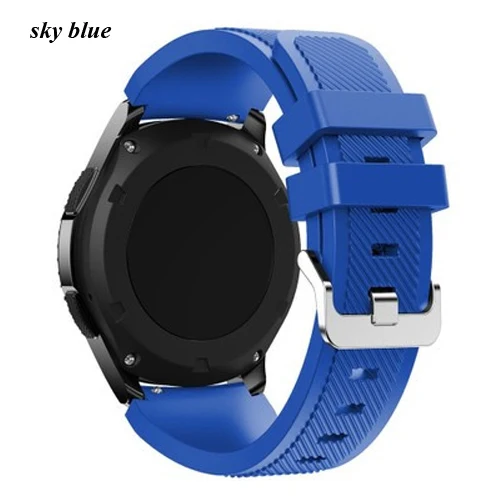 sky blue Gear S3 22 мм для samsung gear Galaxy watch band 46 мм Frontier/классический силикон ремешок наручный Браслет samsung gear S3 ремешок для часов - Band Color: sky blue