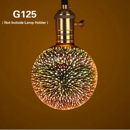 G125 ST64 G95 LED лампа накаливания E27 3D LED лампа Эдисона сложная декоративная фейерверк весь день звезда декоративная лампа шаровой пузырь 3D - Цвет: G125