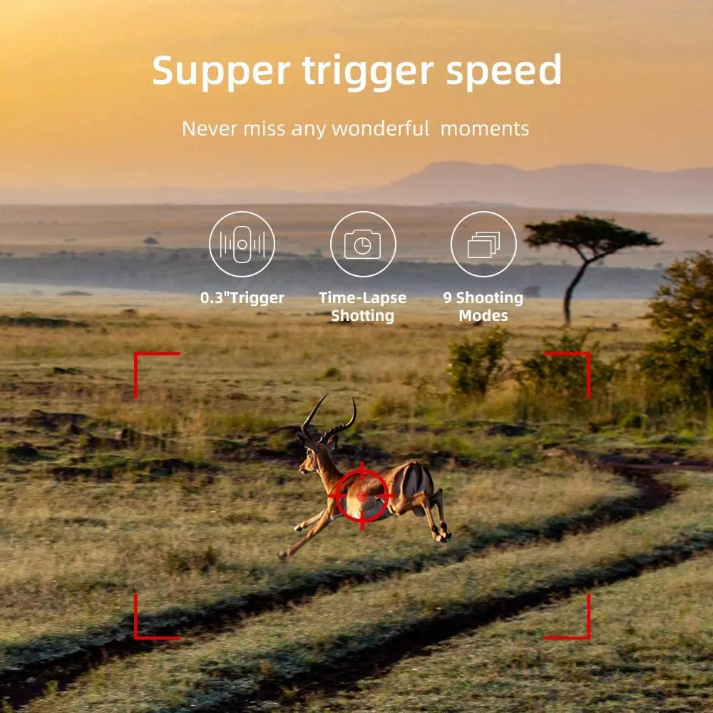 SUNTEKCAM 4G 4K HD1080P Night Vision Trap Game 120 Degree Hunting Trail Cam FTP SMTP MMS Wireless Cellular Wildlife Camera Cam