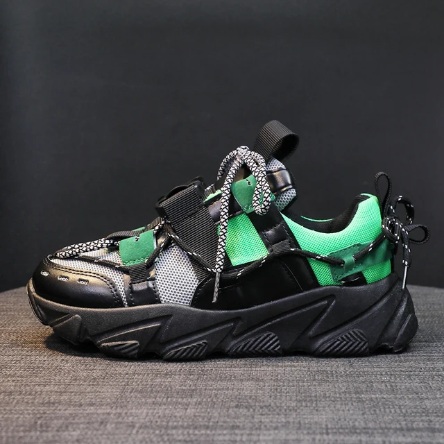 US $15.64 Women Platform Chunky Sneakers Causal Shoes Increasing Height Sneakers Breathable Buckle Fashion Fl