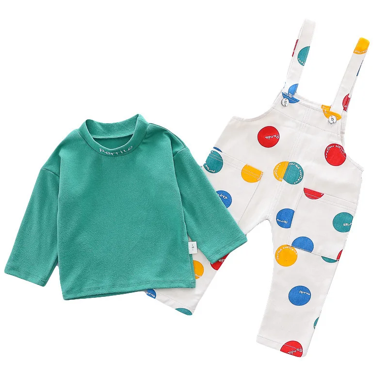 

Spring Autumn Toddler Infant Clothing Sets Baby Boys Girls Clothes ChildrenT-Shirt Strap Pants 2Pcs/Sets Kids Casual Tracksuits