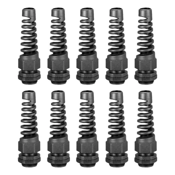

uxcell PG16 Cable Gland Waterproof Nylon Joint Adjustable Locknut with Strain Relief for 10-13mm Dia Wire , 10pcs