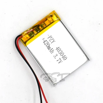 

3.7V Polymer Lithium Battery 403040 Rechargeable Li-ion Cell 420mAh For MP5 Navigator GPS MP3 MP4 Ebook Speaker Reader Camera