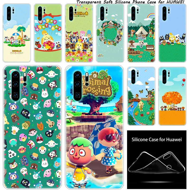 

luxury Silicone Case Cute cartoon Animal Crossing for Huawei NOVA 3 3i 5 5i P20 P30 Pro P9 P10 P8 Lite 2017 P Smart Z Plus 2019