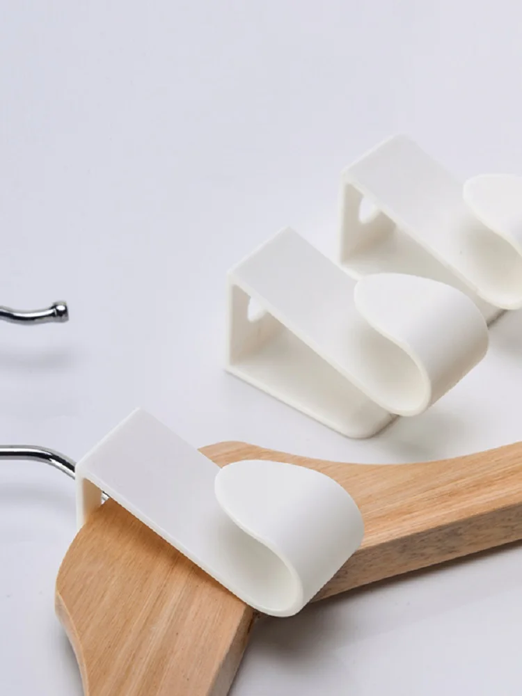 

Clothes Hanger Connector Hooks White Folding Storage Holder Cloth Hanging Linked Hooks Cabinet Door Hanger Hook Punch Free