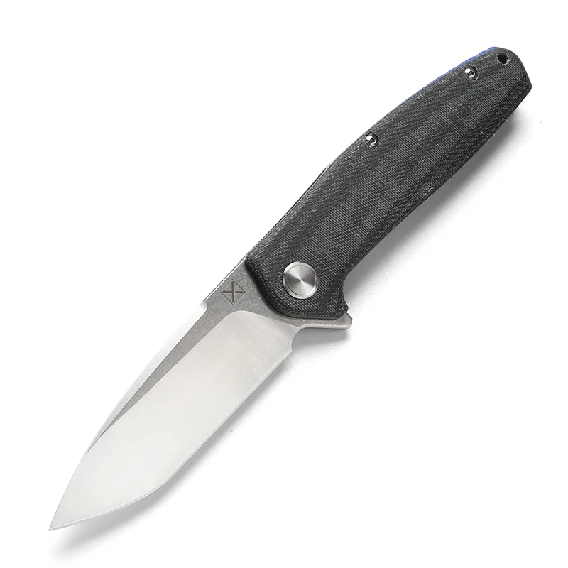 DICORIA YX-751 складной нож шарикоподшипник 14C28N лезвие льняная Ручка Кемпинг Охота Открытый suvival Карманные Ножи EDC инструменты - Цвет: Black