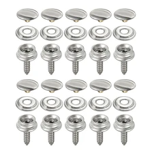 

10 Sets Snap Fastener Stainless Canvas Caps Screw Kit Tent Marine Boat Canvas Cover Tools Sockets Buttons Car Canopy Accessories