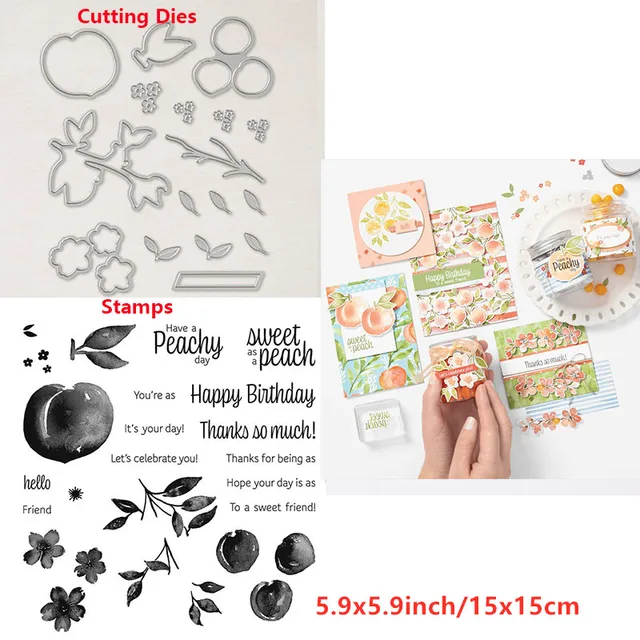 Cooking Tools Flowers  Trees Stars Cats Sending Hugs Transparent Clear Stamps And Dies for DIY Scrapbooking Craft Cards 2021 New 20