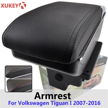 

Xukey Central Armrest For Tiguan I 2007 - 2016 Console Center Black Storage Car Styling Box Ashtray 2010 2011 2012 2013