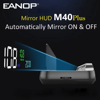 

EANOP M40PLUS Mirror HUD head up display OBD2 Winshield Speedometer RPM Speed Projector Oil consumption Car accossorriess