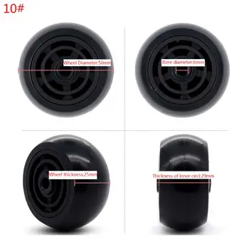 

1PC Luggage Plastic Swivel Wheels Rotation Suitcase Replacement Casters M5TE