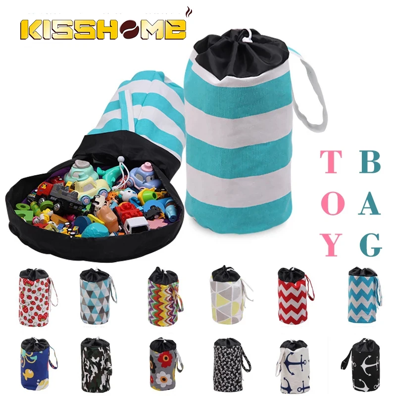 ポータブルキッズおもちゃ収納袋プレイマットレゴおもちゃオーガナイザー巾着ポーチ子供化粧品アクセサリー実用的な保存袋 Storage Bags Aliexpress